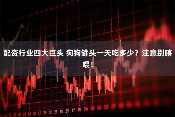 配资行业四大巨头 狗狗罐头一天吃多少？注意别瞎喂！